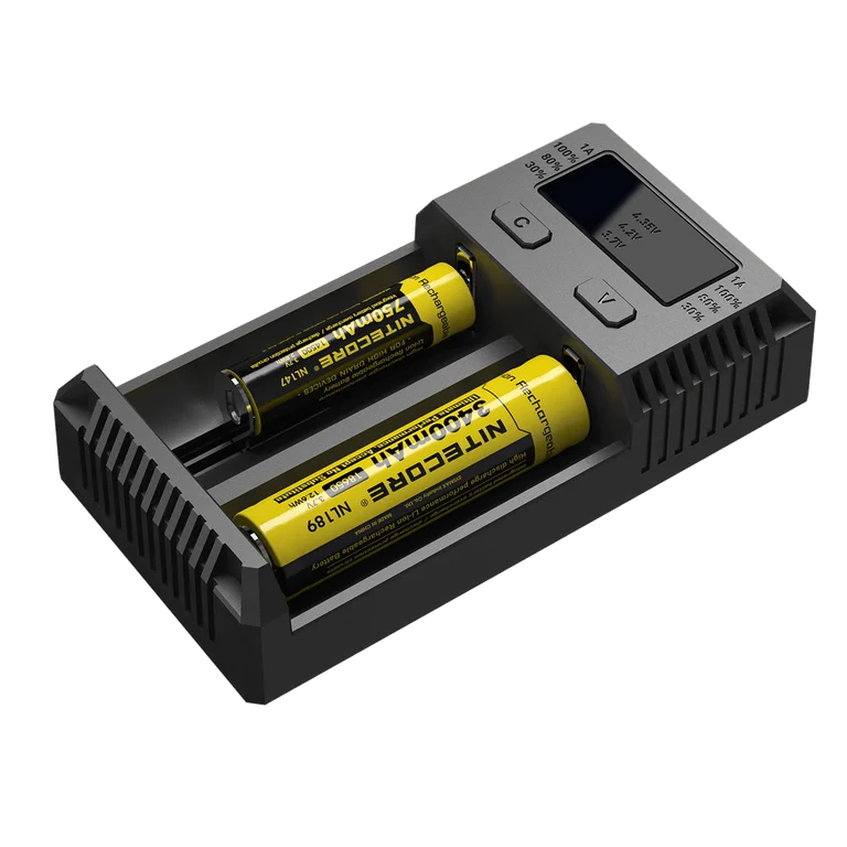NITECORE i2 NEW inteligentná nabíjačka – dve nezávislé pozície, nabíja Li-Ion, Ni-MH, Ni-Cd, 12/230 V