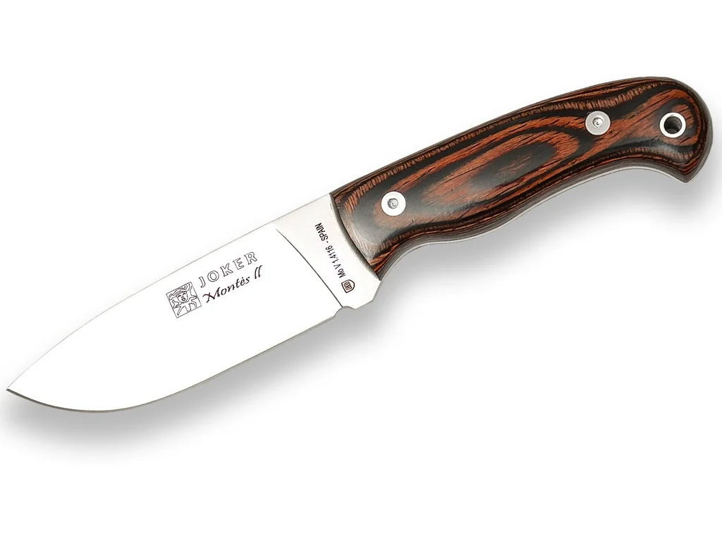 Poľovnícky nôž Joker CR58 redwood + kožené puzdro